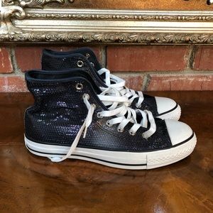 Black Sequins Converse